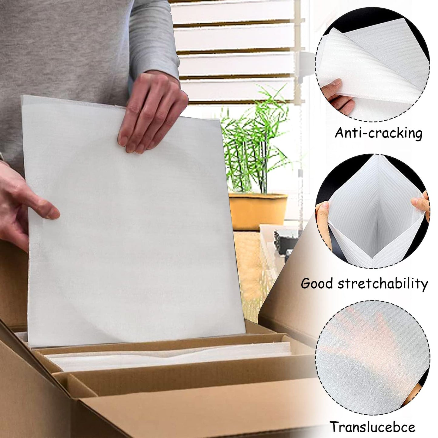 Verpackungsmaterial 100Stk Luftpolsterfolie Umzugskartons Schaumstoffverpackung Umzugsverpackung Umzugsmaterial Schaumfolie für Umzug Geschirr Lagerung (33cm*33cm)