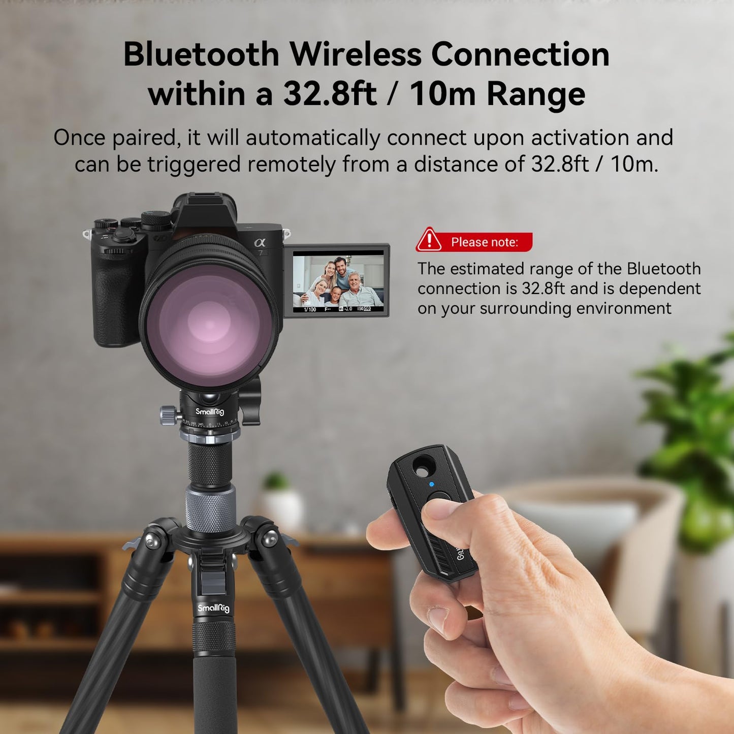 SMALLRIG Drahtlose Fernbedienung für Sony für Canon für Nikon Kamera, für A7RV, A7RIV, A7RIII, A7SIII, A7III, A6700, FX3, A7C, A7CR, A7CII, ZV-E10 II, ZV-E10, R5, R5II, R6, Z50, Zfc, Z30-3902