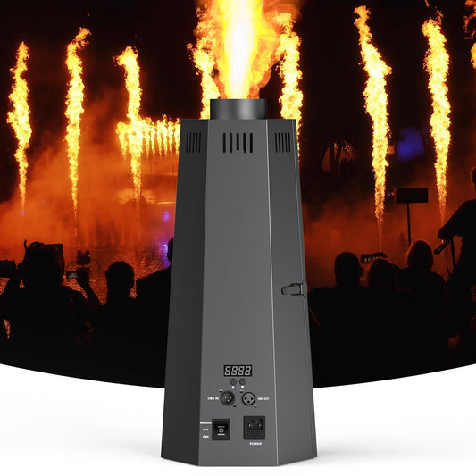 Flammenwerfer, 150W Pyrotechnikmaschine, Flammenprojektor mit DMX512 Controller, Dj Jet Flame Machine für Konzerte, Shows, Partys, Halloween, Weihnachten, Sportevents