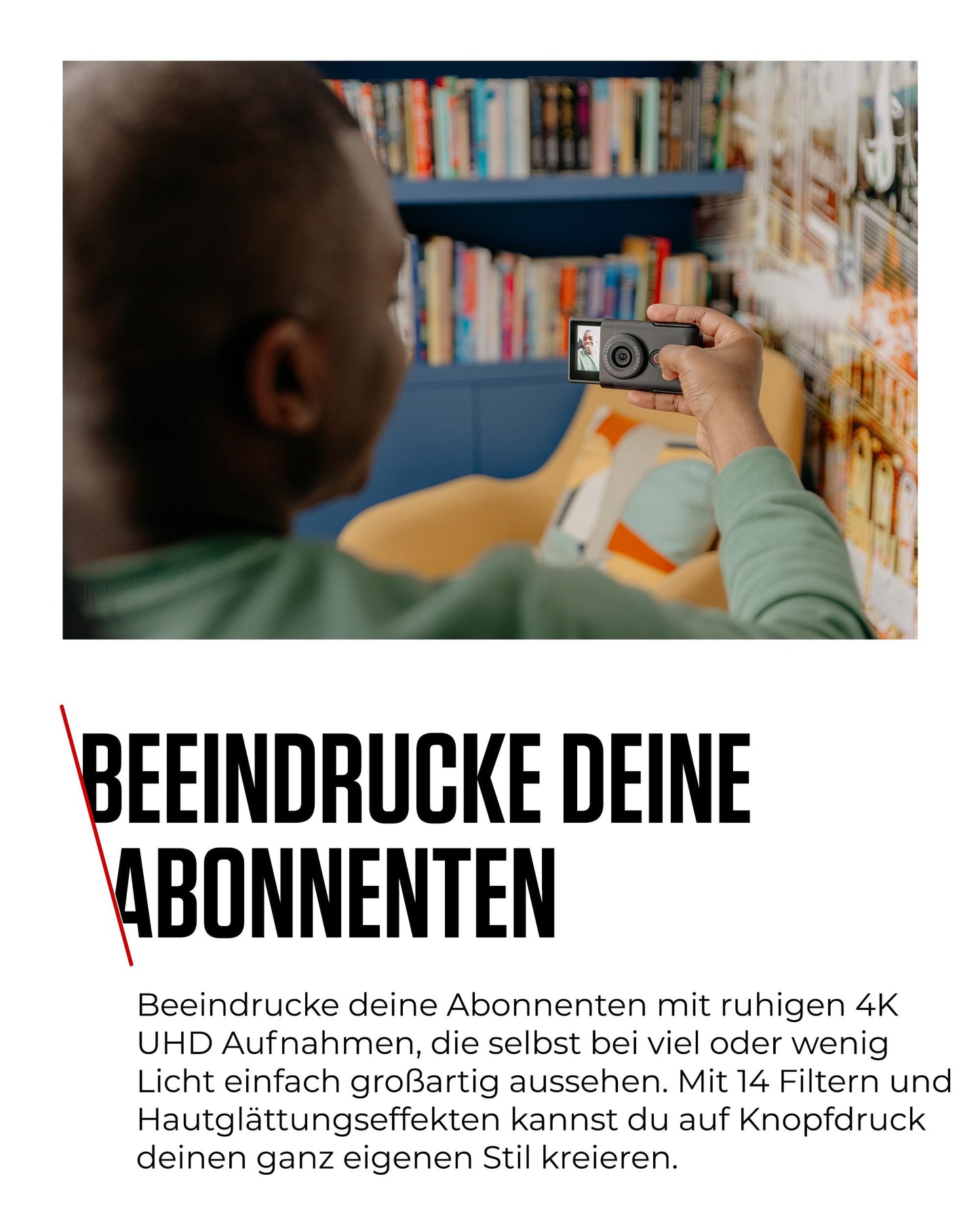 Canon PowerShot V10 Vlogging Starter Kit Kompaktkamera - Digitalkamera (Weitwinkel Objektiv, 4k Kamera Videokamera, klappbares Touch-Display, Stereo-Mikrofon, Stativ, Streaming, Content Creation)