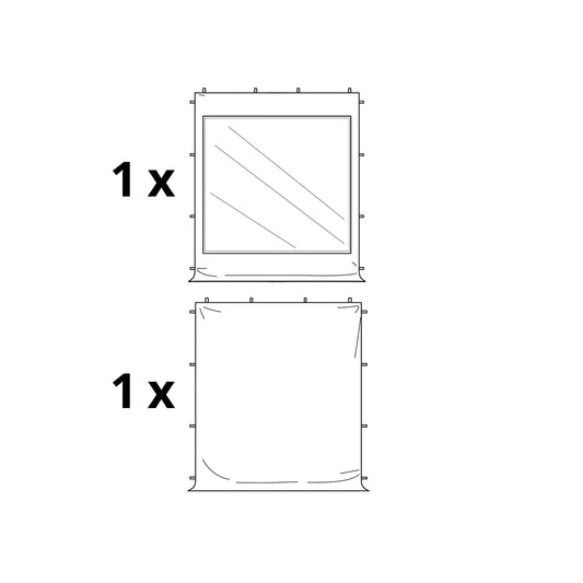 TOOLPORT Faltpavillon Faltzelt Pavillon 3x3m - 2 Seitenteile Aluminium 32mm Partyzelt 700N rot