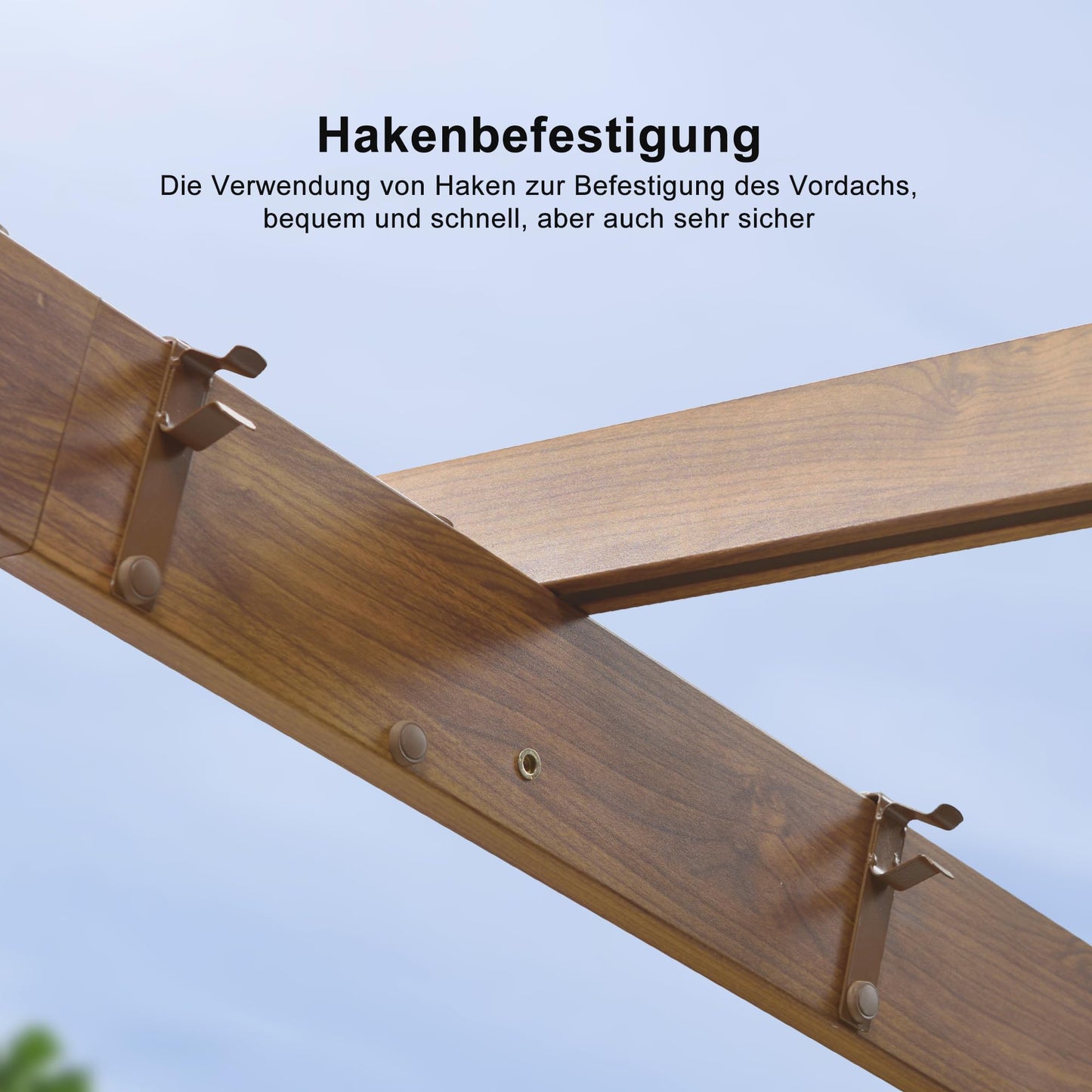 PURPLE LEAF Pergola 3 x 4 m Holzoptik Terrassenüberdachung Rostfreier Aluminium Pavillon mit Einziehbarem Dach Freistehend mit Markisenschutz, Grau