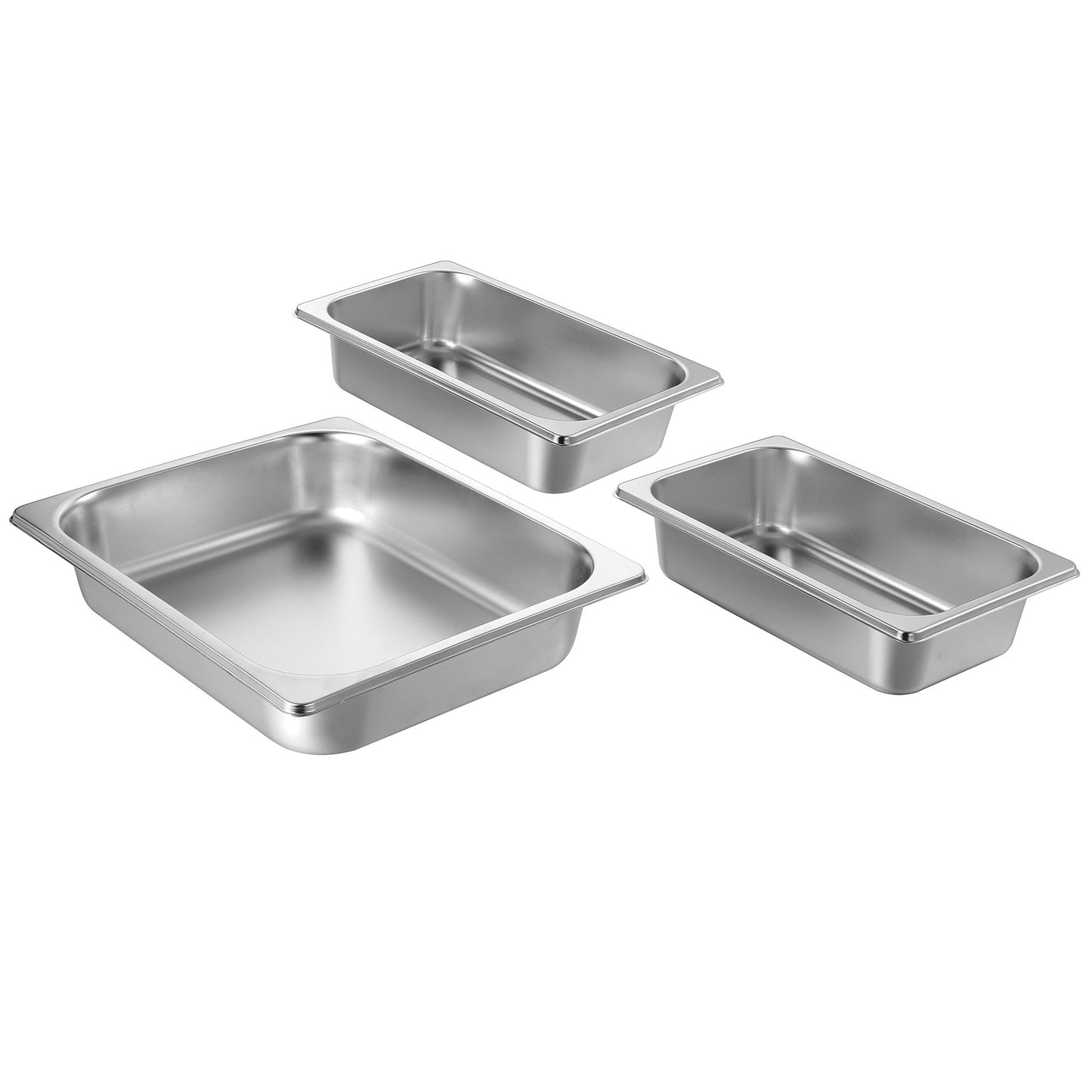 Mahlzeit Chafing Dish Profi Set Montpellier, 3X Edelstahl Warmhaltebehälter, 21-TLG Speisewärmer, Wärmebehälter, Rechaud, Speisenwärmer, für Catering, Buffet und Party