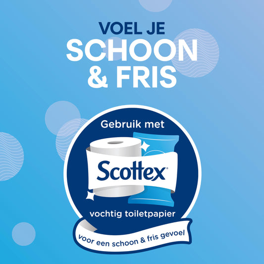 Scottex Complete Clean Toilettenpapier 72 Rollen, Komplettpflege, einzigartige 3D Wave-Textur – Maxi-Pack