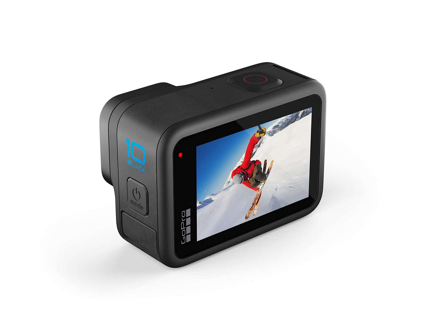 GoPro HERO10 Schwarze wasserdichte Actionkamera mit Front-LCD und Touch-Rückseite, 5,3K60 Ultra HD-Video, 23 MP Fotos, 1080p Live-Streaming, Webcam, Stabilisierung