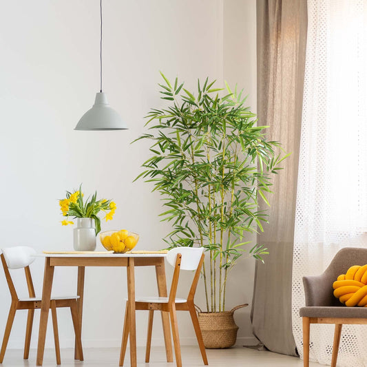 Kazeila Künstliche Pflanzen Groß 160cm Bambus Kunstpflanzen im Topf Kunstbaum Zimmerpflanze für Home Garten Büro Deco(2 Pack)