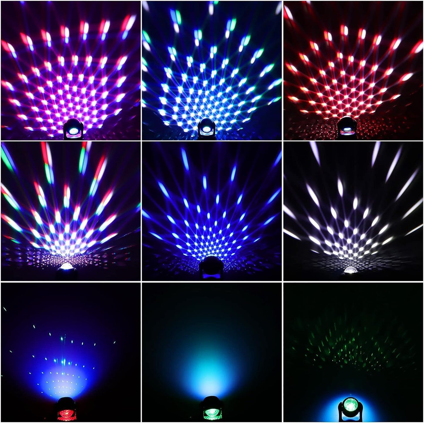 Discokugel, U`King Partylicht Mini Moving Head Bühnenlicht Party Lichter mit d-mx512 Control,RGBW für Party/Bar/Geburtstag/Hochzeit/Live Show/Halloween