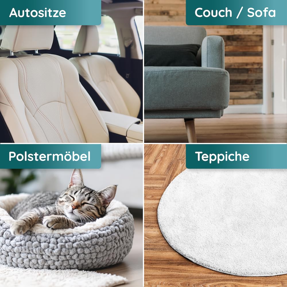 hauszauber® - Polsterreiniger Konzentrat [EXTRA REIN] - 1000 ml - Für Waschsauger, Nasssauger und manuelle Reinigung - Sofa, Auto, Couch, Sessel, Teppich - Fleckenentferner