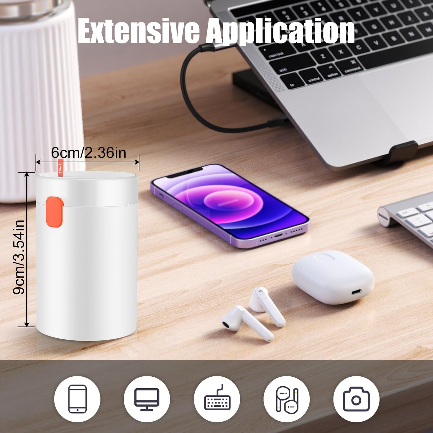 VICHYIE 20 in 1 Tastatur Reinigungsset mit Bürste, Kopfhörer Reinigungsset für AirPods 1/2/3/Pro, PC Reinigungsset Zubehör für Laptop, Handys, Tastatur, Ohrhörer, Kamera