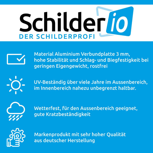 Schilderio Hinweisschild Feuerwehrzufahrt Tag und Nacht freihalten Schild 300x200mm Halteverbot stabile Aluminiumverbundplatte 3mm stark inkl. 4 Eckbohrungen
