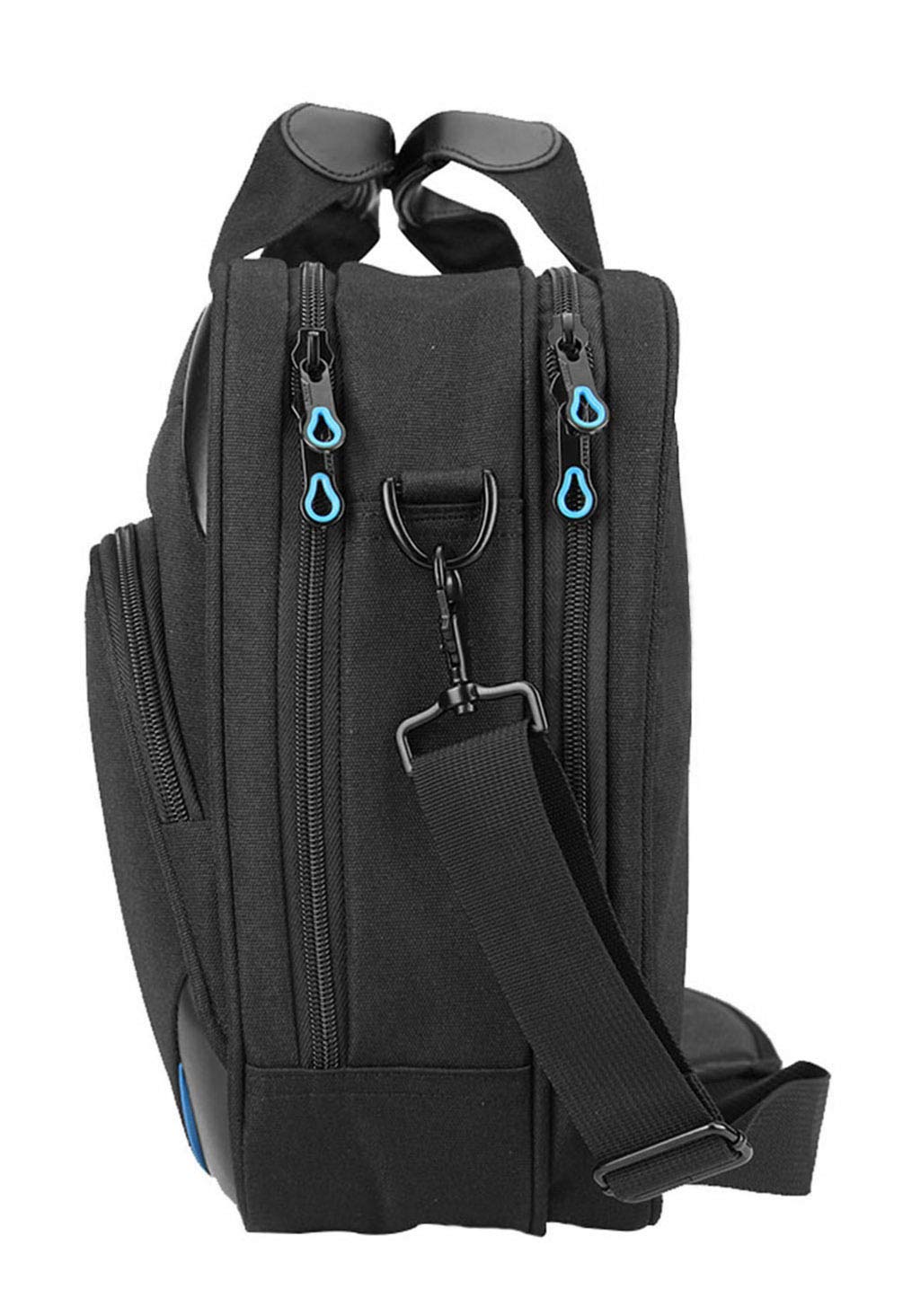 KROSER Laptop Tasche 15,6 Zoll Business Tasche Laptop Umhängetasche Wasserabweisend Schultertasche Durable Tablet Hülle mit RFID Taschen für College/Herren/Frauen/Männer/Damen-Schwarz/Blau MEHRWEG