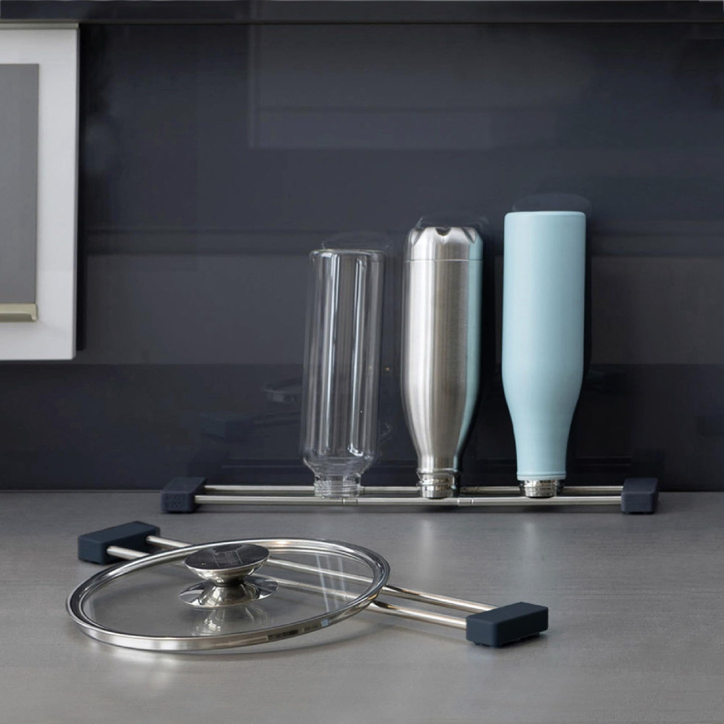 Sanni Shoo 2er Set Spüllappenhalter drip.line, Lappenhalter und Abtropfgestell Spüle, Schwammhalter Spülbecken, Küchenhelfer Organizer am Waschbecken Küche, Platzsparendes Küchenutensil