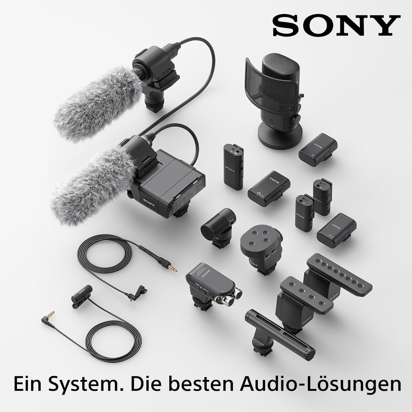 Sony ECM-G1, Shotgun Mikrofon, Klarer Klang, Windschutz, Kompakt & Leicht, Ideal für Kameras, Vlogs, Content Kreation, Streaming
