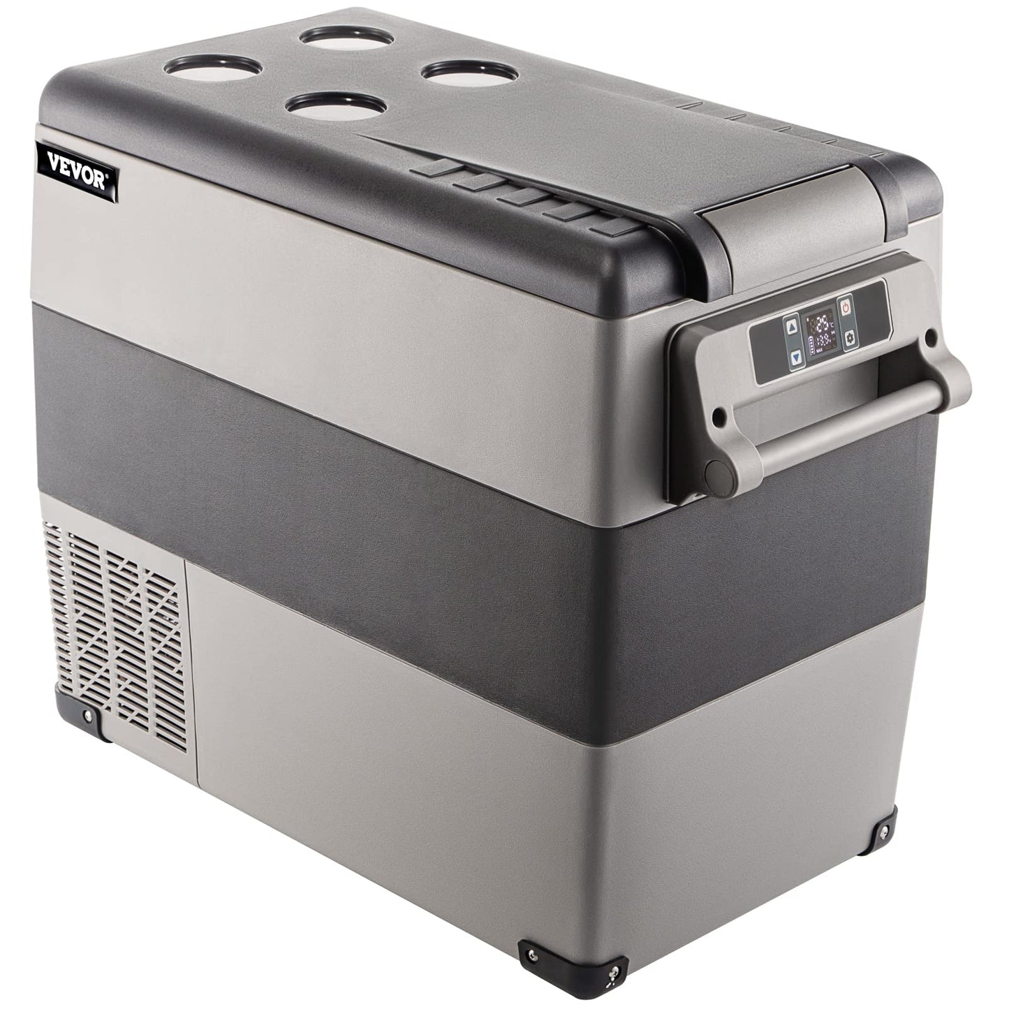 VEVOR Tragbare Kühlbox 55L Auto Kühlschrank 220VMini-Kühlschrank elektrische Gefrierbox klein Gefrierschrank für Auto camping, Lkw, Boot