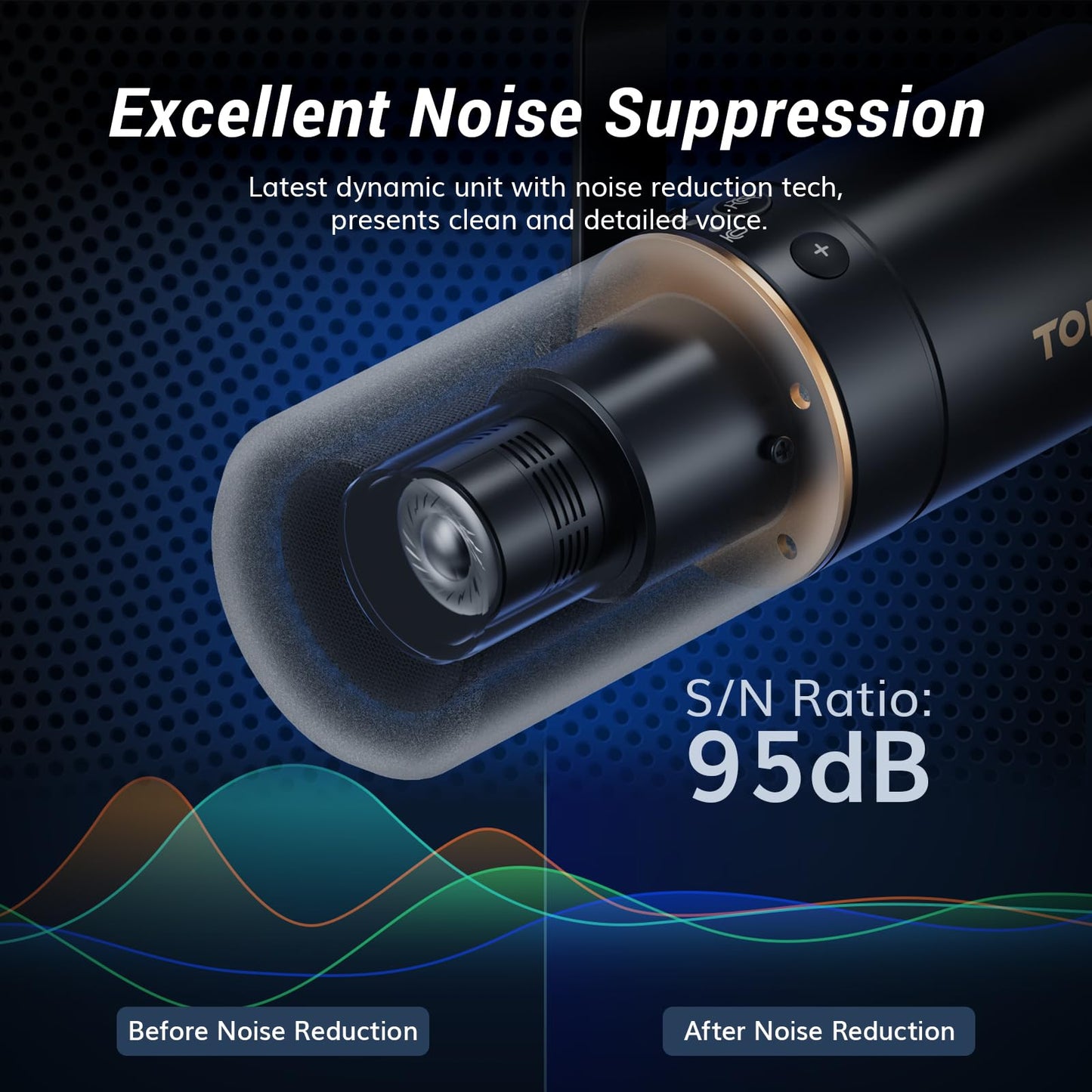 TONOR USB/XLR Mikrofon PC Dynamisch mit Mikrofonarm, Gesangsmikrofon Micophone Gaming Microfono PS4 PS5 Vocal Mic mit Mikrofonständer Mute Button für Podcast Studio Brodcast Streaming Aufnahme TD510+