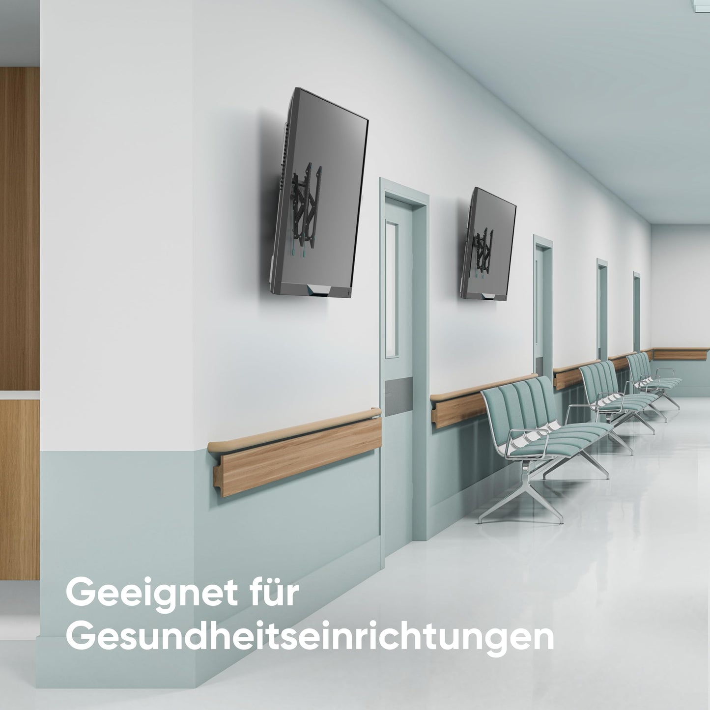 ONKRON TV Wandhalterung neigbar für 32-70 Zoll TVs bis zu 60 kg, Ultra Slim TV Wandhalterung Flach max 400x400 VESA TV Halterung Fernseher/Universal Fernsehhalterung Wand neigbar Schwarz TM5-B