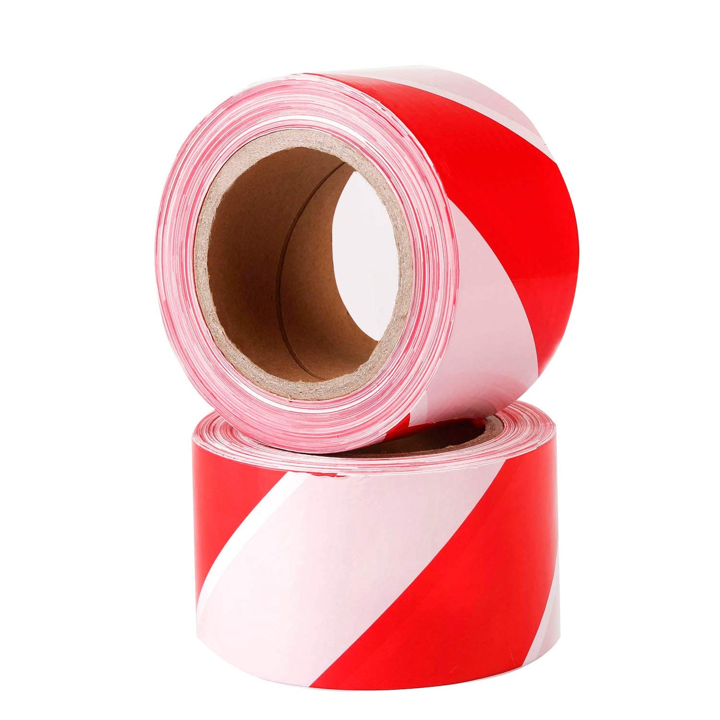 TopSoon Nicht-Adhäsives Polyethylen Warn Barrier Band 2.8inch x 660ft Rot und Weiß Gefahrenwarnband Klebeband für Gefahrenbau Polizei Tatort