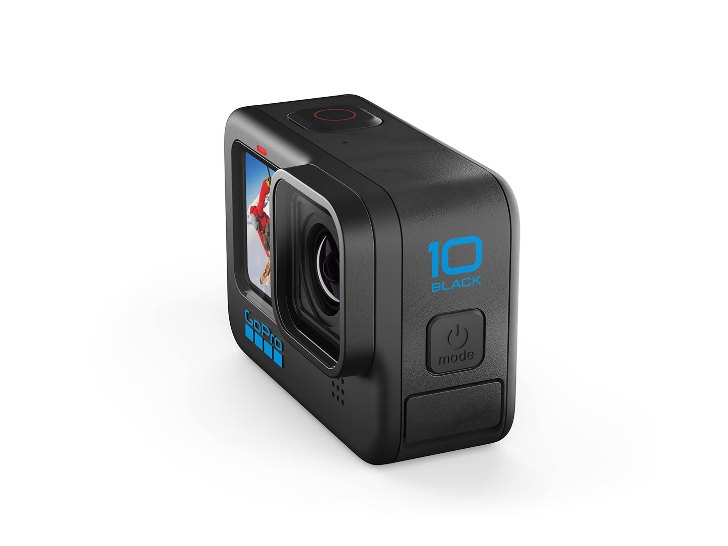 GoPro HERO10 Schwarze wasserdichte Actionkamera mit Front-LCD und Touch-Rückseite, 5,3K60 Ultra HD-Video, 23 MP Fotos, 1080p Live-Streaming, Webcam, Stabilisierung