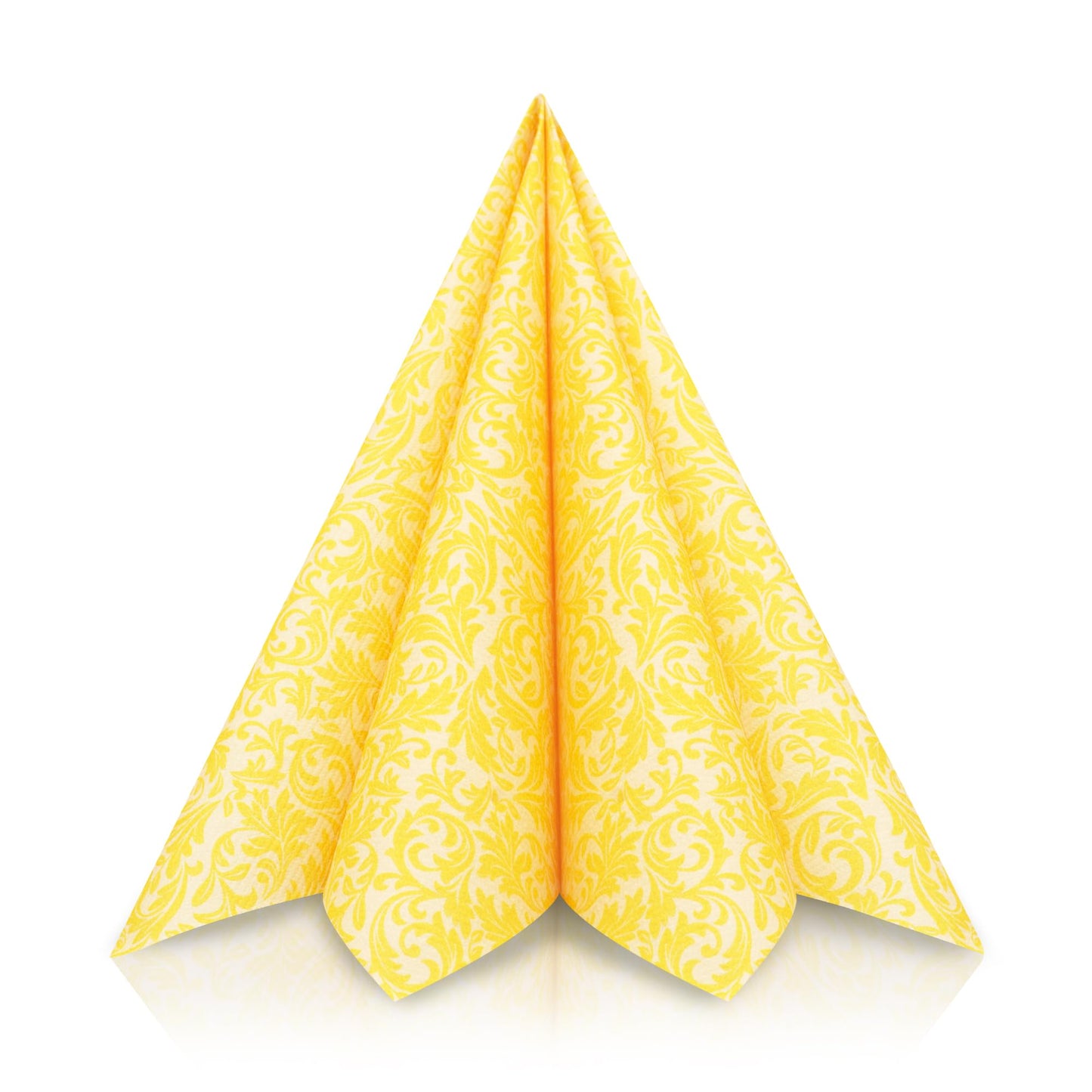 GRUBly® Servietten GELB, Stoffähnlich [50 Stück], Hochwertige gelbe Servietten, Tischdekoration für Hochzeit, Geburtstag, Feiern, Sommer, Frühling, Ostern, 40x40cm, AIRLAID QUALITÄT