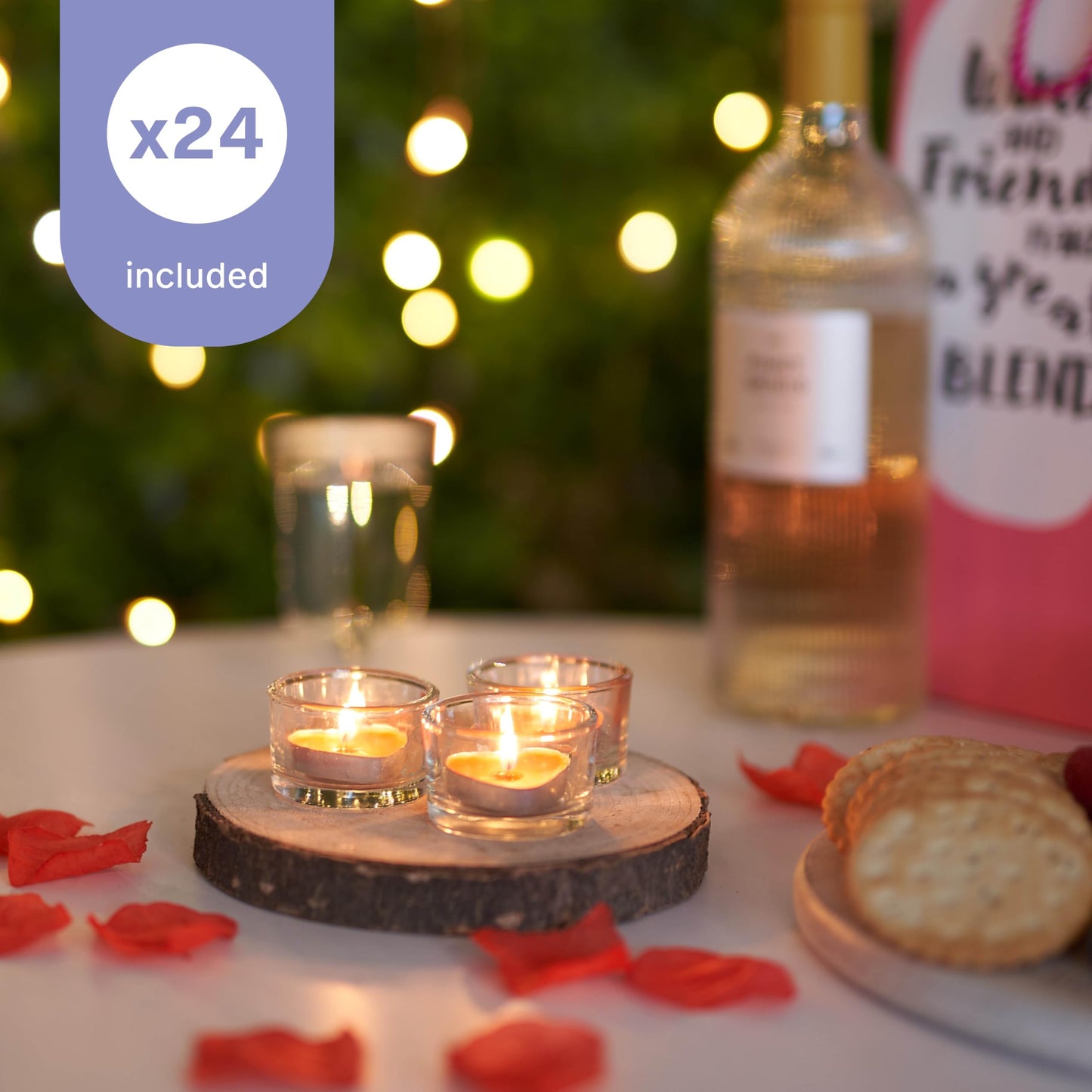 MATANA – 24 Elegante Teelichthalter - Teelichter Glas für Zuhause, 5cm Teelichthalter, Klar Teelichtgläser - Kerzenglas für Hochzeit, Dekorativ Kerzenglas, Teelicht Gläser für Standard-Teelichter