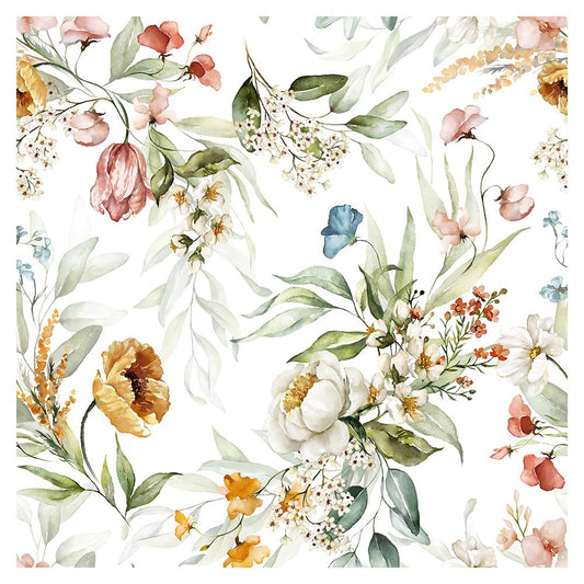 murando - Vlies Tapete Deko Panel Fototapete Blumen Wanddeko 10 m Tapetenrolle Mustertapete Wandtapete modern design Dekoration - Natur Botanik wie gemalt b-B-10073-j-a