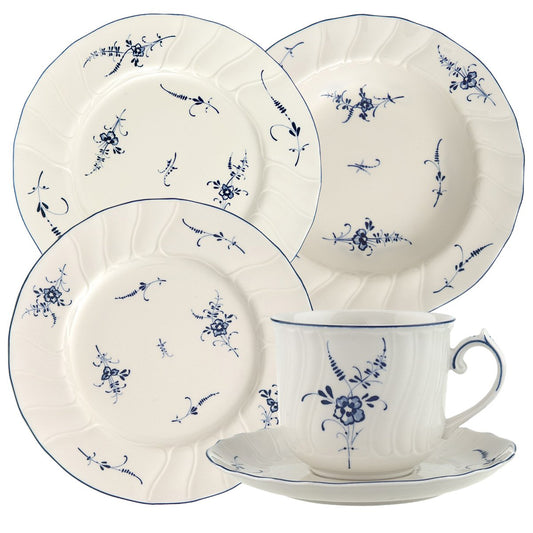 Villeroy & Boch Vieux Luxemburg Geschirr-Set, Porzellan, Weiß, 30 teilig