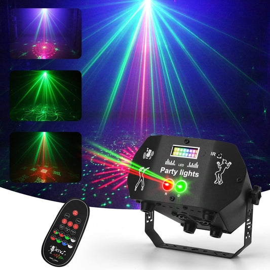 Nigecue Discolicht Partylicht mit Fernbedienung, Musikgesteuert Disco Licht mit Stroboskop, Sprachsteuerte LED DJ Party Lampe Discokugel mit 2M USB Kabel für Halloween Weihnachten Klub Feiertage