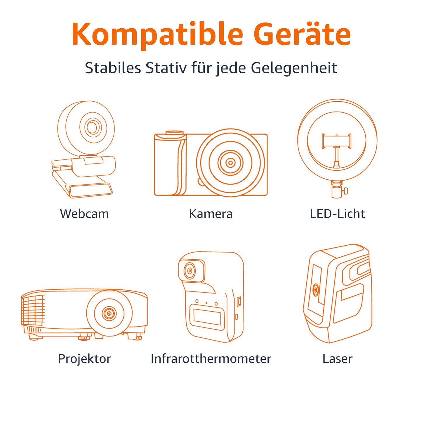 Amazon Basics Leichtes Kamera-, DSLR- und Fernglasstativ mit Tasche, 1.52 m, Schwarz