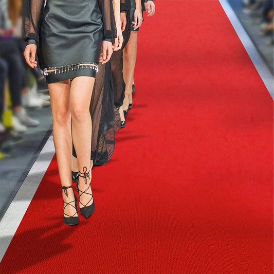 Floordirekt Roter Teppich 100 x 500 cm - VIP Läufer Event Teppich Premierenteppich Empfangsteppich Messeteppich Hochzeitsteppich - Wunschmaß