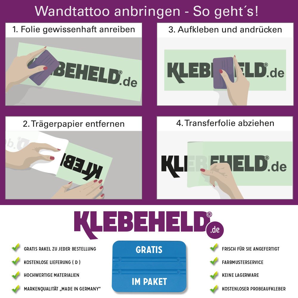 KLEBEHELD® Wandtattoo Wer den Tag mit einem Lachen beginnt... | Spruch Cicero | Farbe schwarz, Größe 80x25cm