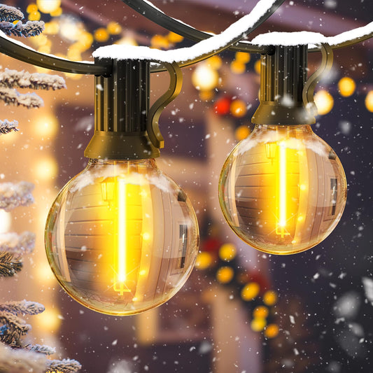 JEYMORKEY Lichterkette LED Außen Strom Outdoor - 20M 65.5FT G40 Glühbirnen Garten Beleuchtung Balkon Lichterketten Aussen IP44 Wetterfest Pavillon String Lights für Terrasse Party