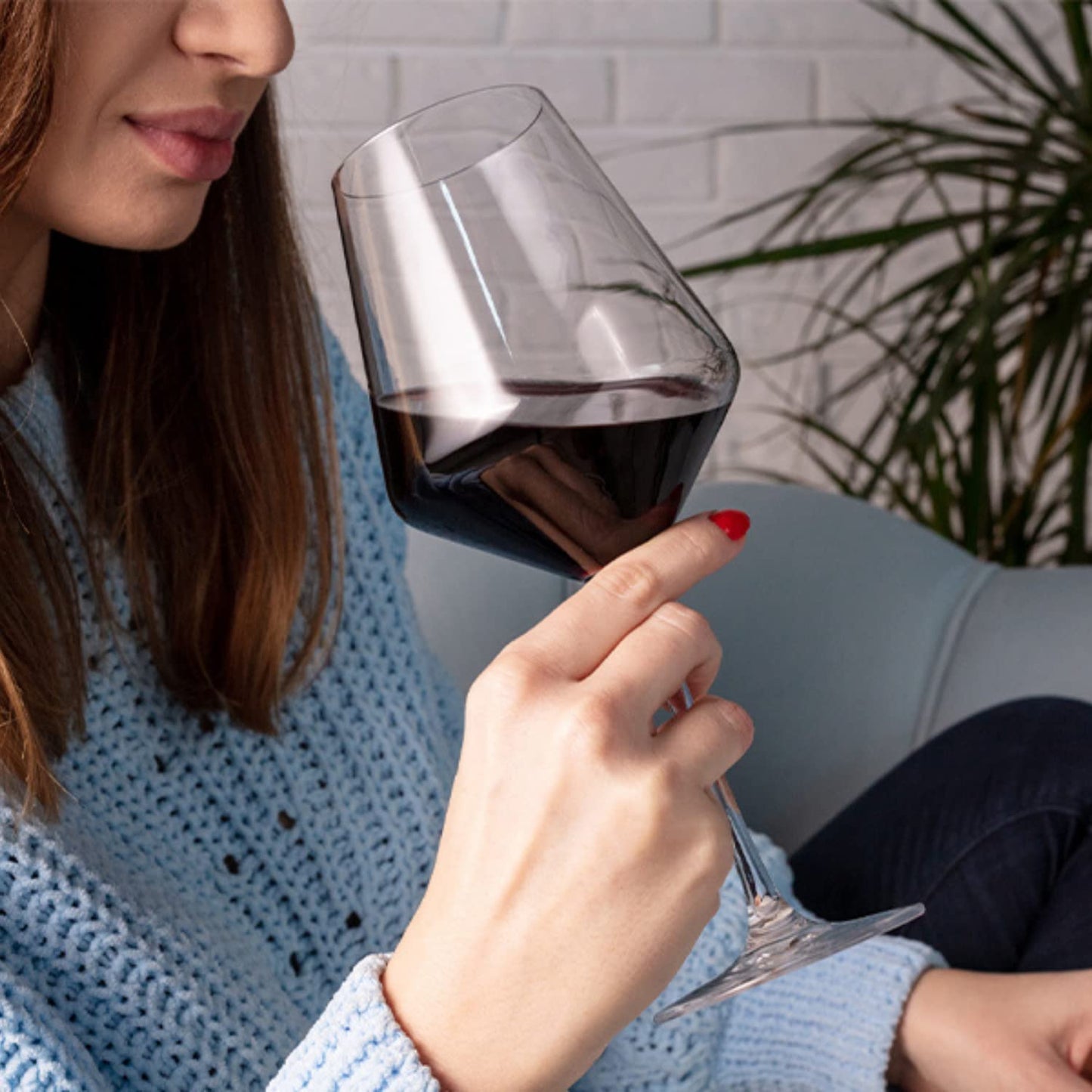 Krosno Rot-Weingläser | 6er set | 490 ML | Avant-Garde Kollektion | Rotweingläser| Perfekt für zu Hause, Restaurants und Partys | Spülmaschinenfest | Rotweinglas | Rotwein gläser