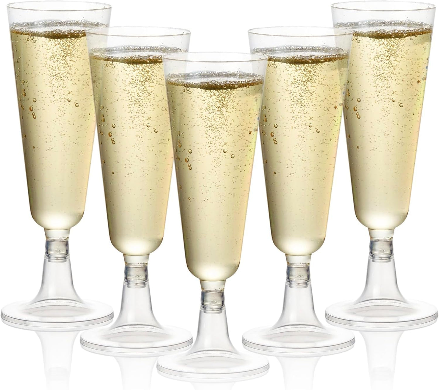 MATANA 48 Premium Sektgläser aus Kunststoff, 150ml – Mehrweg & Stabil – Elegante Sektgläser Plastik, Cocktailgläser, Champagnergläser für Hochzeiten, Geburtstage, Partys