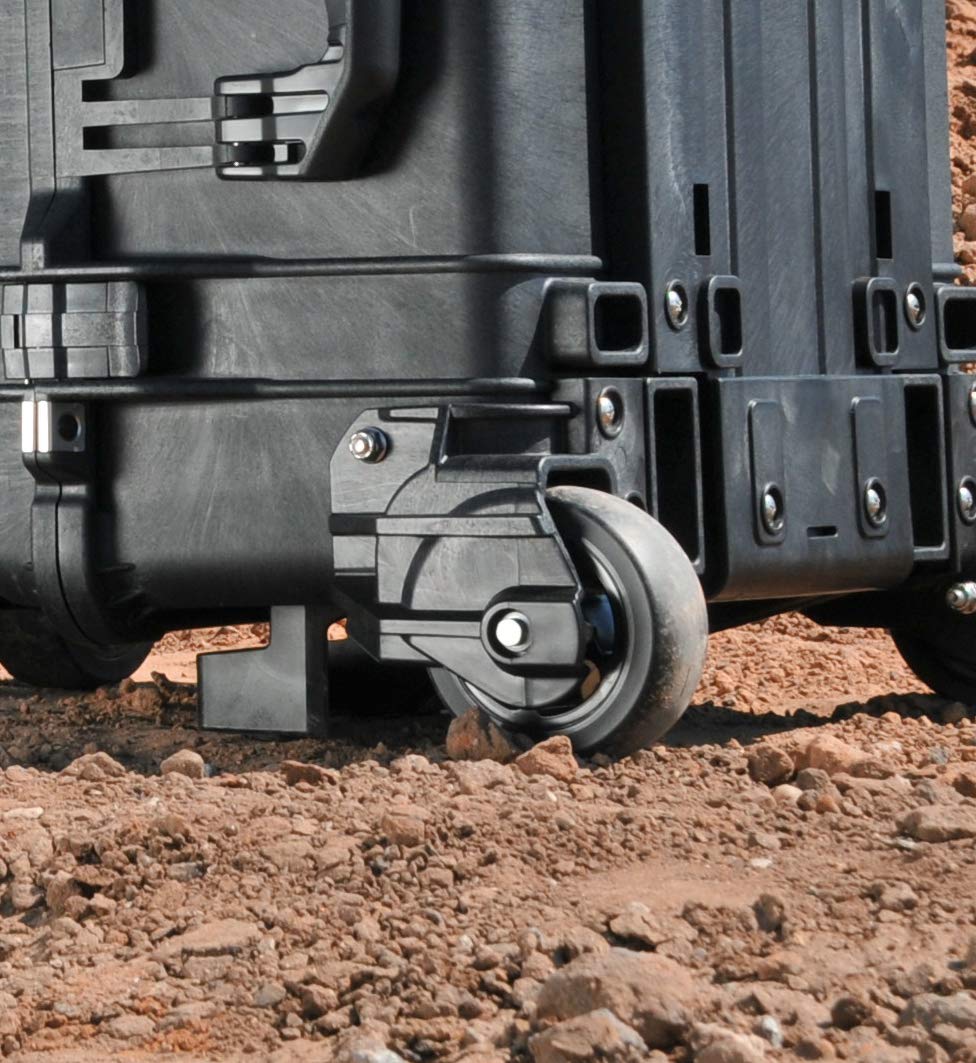 PELI 1510M Trolley, Mobiler Rollkoffer mit Teleskopgriff, IP57 Wasser- und Staubdicht, 27L Volumen, Kein Schaum, Schwarz