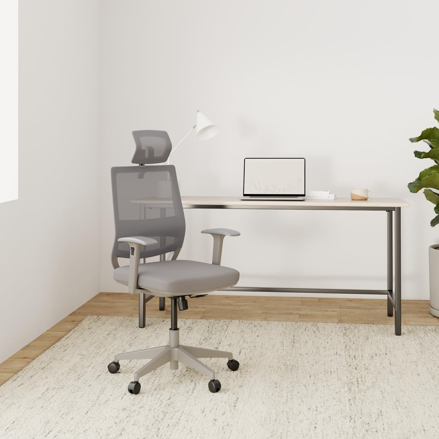VALKENSTOL M2 Bürostuhl Ergonomisch mit individuell konfigurierbarer Armlehne und Kopfstütze für maximale Bewegungsfreiheit - bequemer ergonomischer Schreibtischstuhl für Büro und Home Office Chair