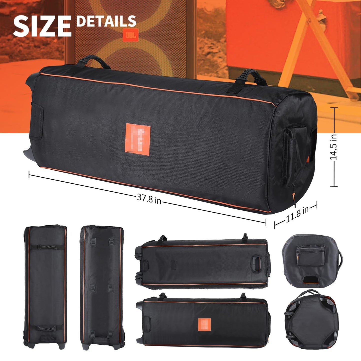 OUKNAK Taschen für JBL Partybox Bluetooth Lautsprecher Tragetasche Case Tragbar Tasche Reise Schutz Taschen für JBL Partybox Serie Bluetooth Party-Lautsprecher (For JBL partybox 1000)