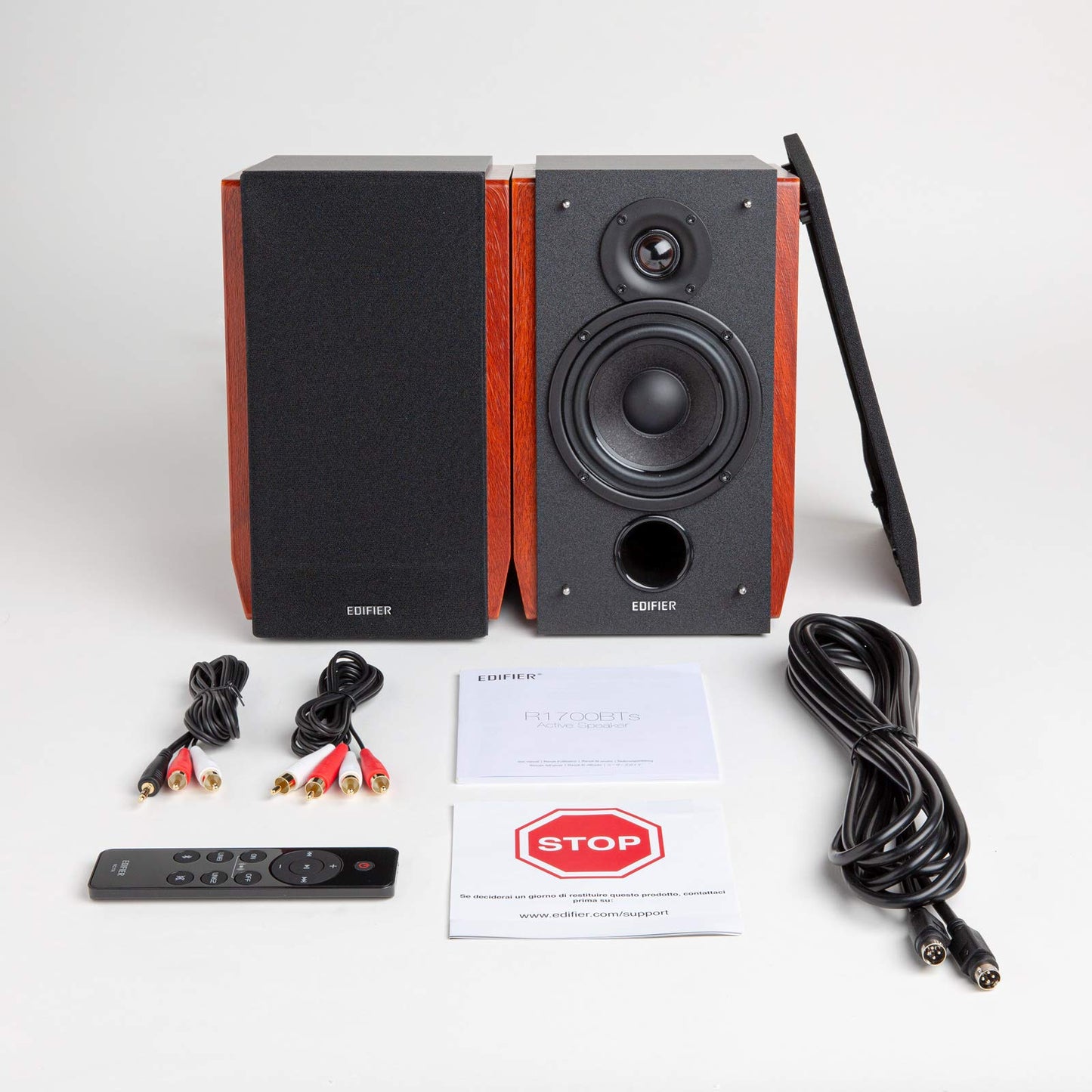 Edifier R1700BTs Aktive Lautsprecher - Bluetooth v5.0, 2.0 Drahtlose Nahfeld Studio - 66w RMS mit Subwoofer Ausgang - Holzgehäuse, Braun