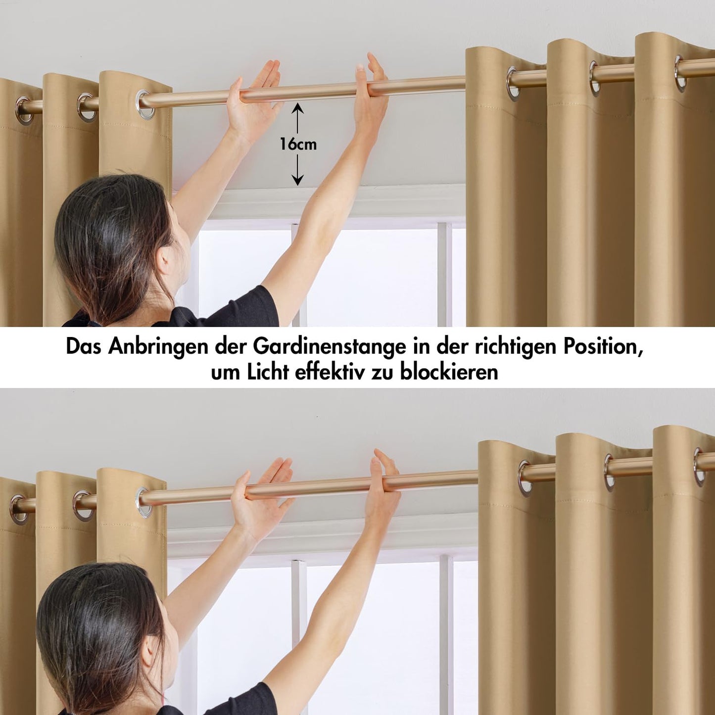 MIULEE Vorhänge Taupe Blickdicht mit Ösen, Schöner Weicher Verdunklungsvorhänge zum Verdunkeln von Räumen, 2er Set Gardinen Abdunkelnd Schlafzimmer Wohnzimmer Thermovorhang Kälteschutz 140X225 cm