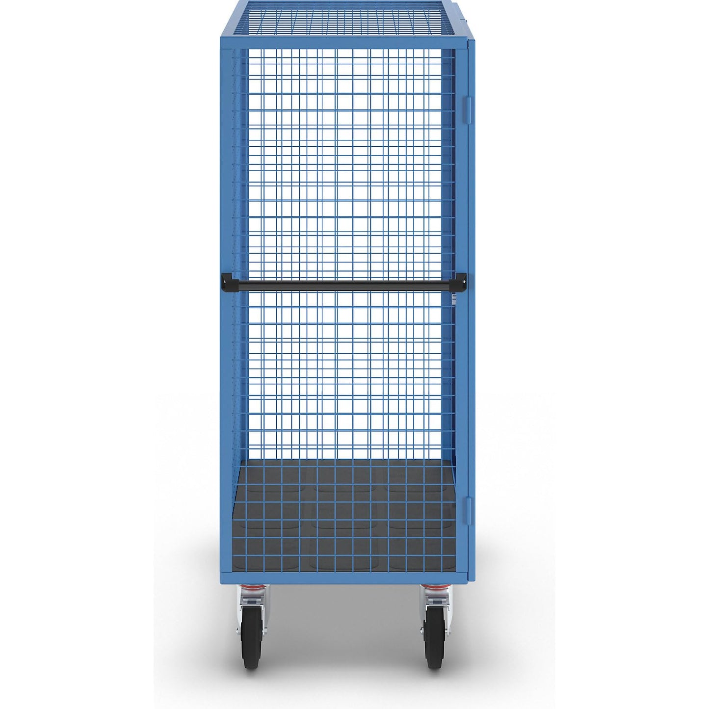 eurokraft pro Etagenwagen mit Doppelflügeltüren, höhenverstellbar, ohne Etagenböden, Lichtblau RAL 5012