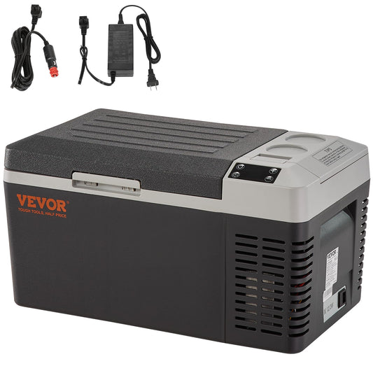 VEVOR 20 L Kühlbox 12/24 V Tragbarer Kühlschrank, Elektrische Gefrierbox Klein Gefrierschrank -20~10 ℃, Elektrische Kompressor Kühlbox 580 x 330 x 310 mm für Auto, Camping, Lkw, Boot usw.