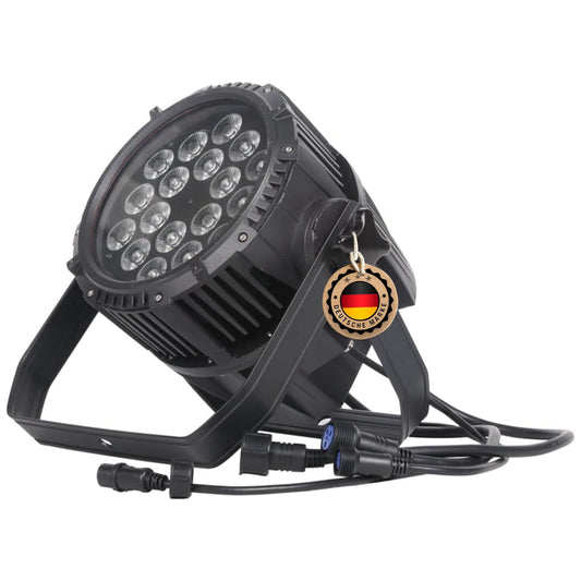 ETEC Professional LED Outdoor Scheinwerfer E18 18x10 Watt RGBW DMX IP65 Veranstaltung Bühnenbeleuchtung Party Disco Show DJ Event Farbmischung Wetterfest