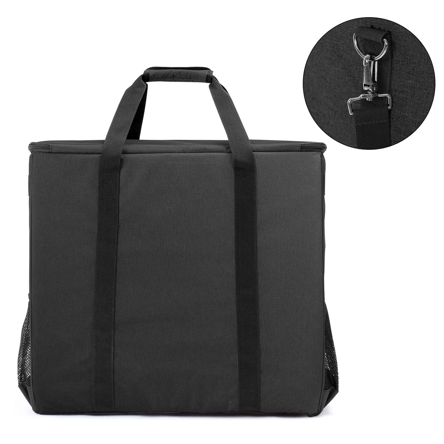 CURMIO Reisetasche für Desktop Computer, Tragetasche für Computer PC-Gehäuse, Tastatur, Kabel usw, PC Transport- & Aufbewahrungstasche für Gamer/Multimedia/Office/Büro, (NUR MIT Tasche), Schwarz