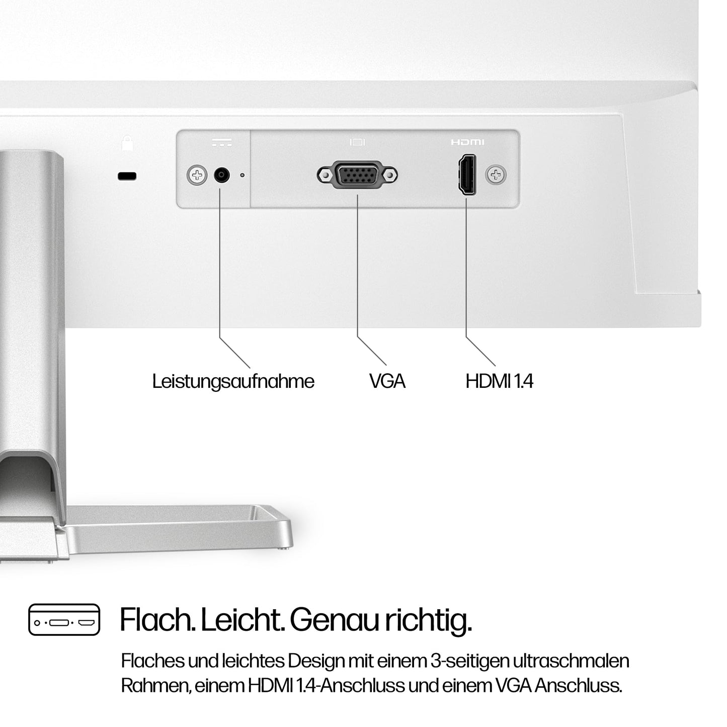 HP Series 5 524sw FHD IPS Monitor | 60,5 cm (23,8 Zoll) | 100Hz | 1920x1080 Pixel (16:9) | 1500:1 Kontrast | 99% sRGB | HDMI 1.4 | VGA | -5 bis +25°Neigung | Nachhaltig | Weiß-Silber