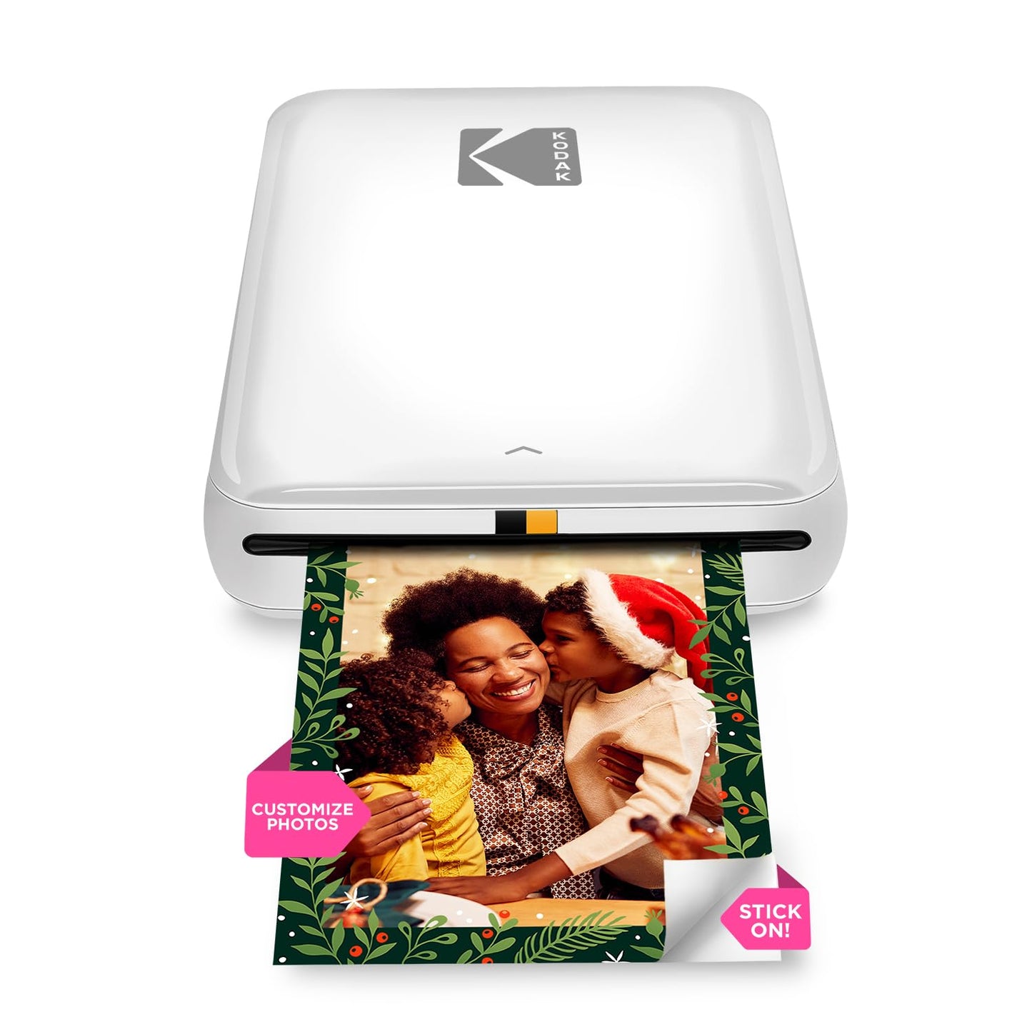 KODAK Step Sofort-Smartphone-Fotodrucker - Tragbarer Mini-Farb-Mobilfotodrucker - Zink 2x3” Klebefotos - Bluetooth-kompatibel mit iOS- & Android-Geräten - Spaßige Bearbeitungs-App - Weiß