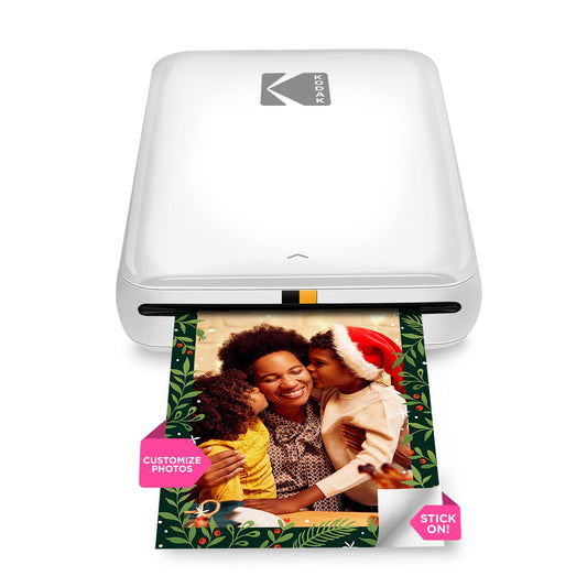 KODAK Step Sofort-Smartphone-Fotodrucker - Tragbarer Mini-Farb-Mobilfotodrucker - Zink 2x3” Klebefotos - Bluetooth-kompatibel mit iOS- & Android-Geräten - Spaßige Bearbeitungs-App - Weiß