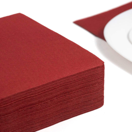 Papstar 11608 50 Servietten "Royal Collection" 1/4-Falz 40 x 40 cm, bordeaux