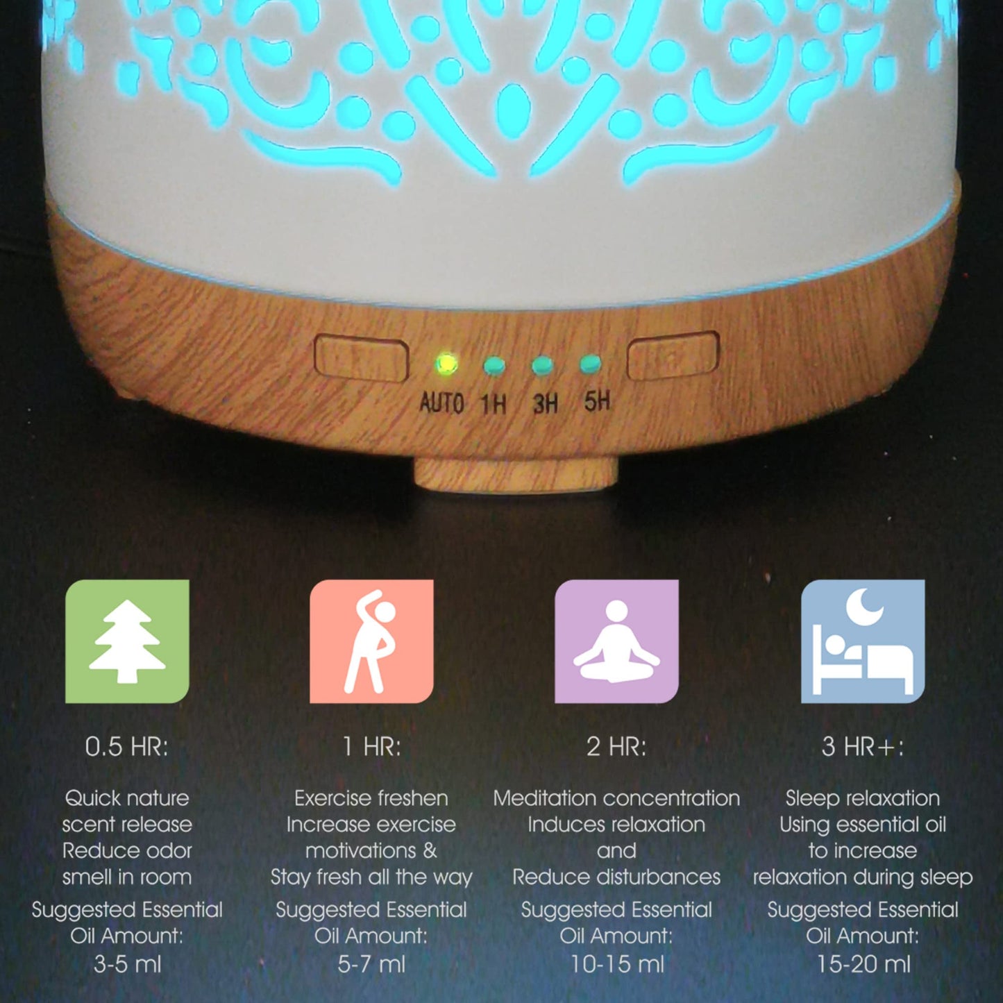 Earnest Living Smart WiFi Diffusor für ätherische Öle Keramik diffusor 250 ml mit Alexa Google Home App Telefonsteuerung LED und automatischer Abschaltung Büro-Luftbefeuchter Aromatherapie Weiß