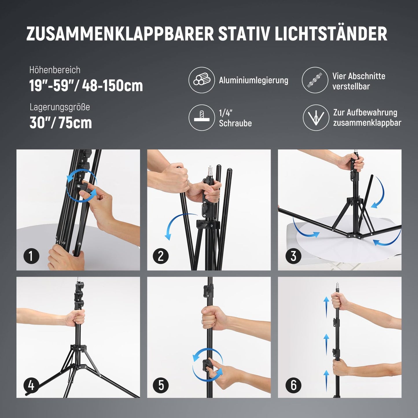 NEEWER Ringlicht mit Stativ Set: 18 Zoll/45cm Außen 55W 5600K Dimmbare LED Ringleuchte mit Bluetooth Fernbedienung für Handy/Kamera für YouTube TikTok Self Porträt Foto, Tätowierer, Make up, Salons
