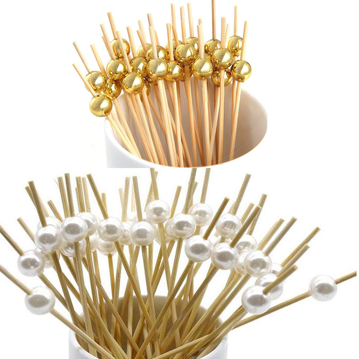 200 Cocktail Stick Cocktailspieße Spieße Holz Zahnstocher Fruchtstangen Bambus Picks Food Sticks 12cm