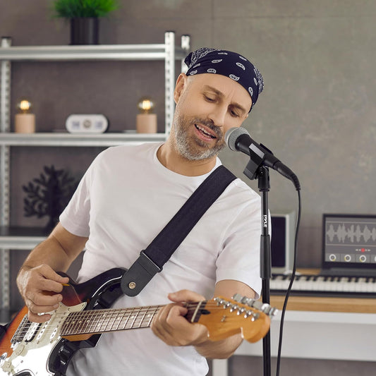 Pyle Mikrofonständer - microphone stand, mic stand, Universelles Mikrofonstativ mit kompakter Basis, Höhenverstellbar von 85 bis 152 cm, mit robustem Standfuß für Studio und Bühne, Standmikrofon, Pair